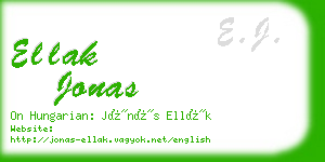 ellak jonas business card